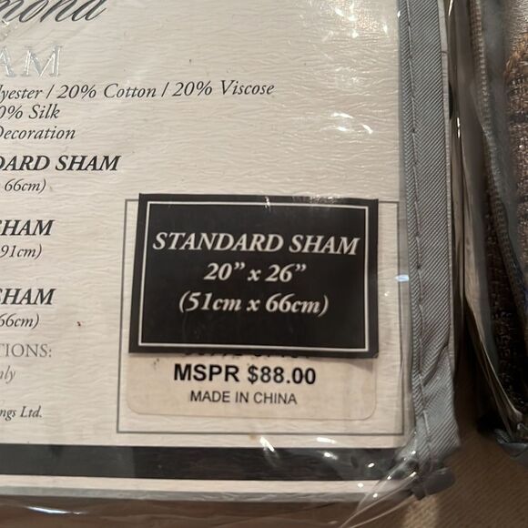 Waterford Linens Pomona Standard Sham Set of 2 - Picture 5 of 5